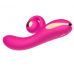 Розовый вибратор-кролик с функцией вращения ствола