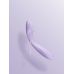 Сиреневый интерактивный вибростимулятор с функцией нагрева Margot - 21 см.