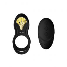 Черное эрекционное виброкольцо Bayek с пультом ДУ Черное эрекционное виброкольцо Bayek с пультом ДУ