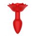 Красный анальный вибростимулятор в форме розы Красный анальный вибростимулятор в форме розы