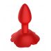 Красный анальный вибростимулятор в форме розы Красный анальный вибростимулятор в форме розы