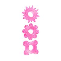 Комплект из 3 розовых эрекционных колец