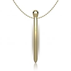 Золотистая подвеска на шею с вибрацией