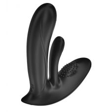 Черный вибратор для ношения с 10 режимами вибрации и колебаний