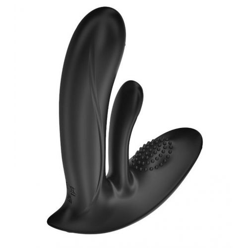 Черный вибратор для ношения с 10 режимами вибрации и колебаний