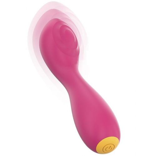 Розовый перезаряжаемый мини-вибратор с режимом постукивания - 12,5 см. Розовый перезаряжаемый мини-вибратор с режимом постукивания - 12,5 см.