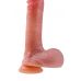 Телесный реалистичный вибратор-пульсатор - 23 см.